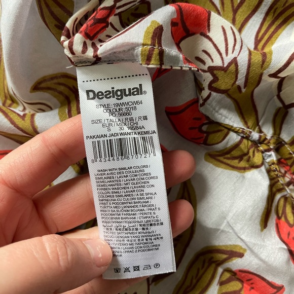 Desigual Mixed Print Button Up Top - Picture 9 of 9